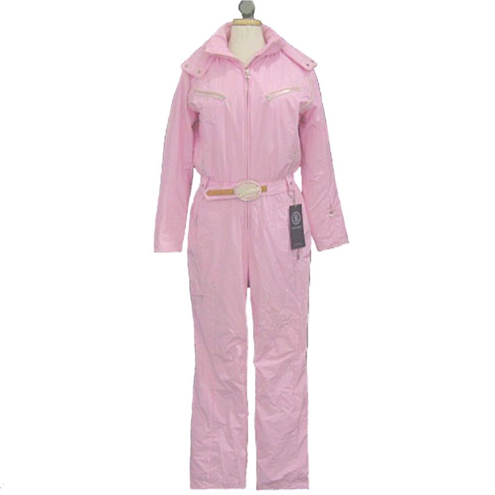 NEW BOGNER ONE PIECE SKI SUIT! 6 LONG PINK BELT WITH BIG JEWELLED BOGNER BUCKLE
